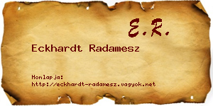 Eckhardt Radamesz névjegykártya